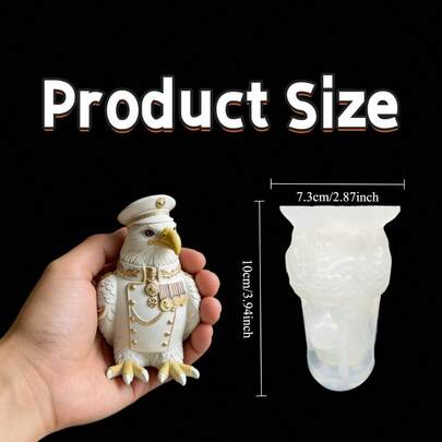 1pc Eagle Resin Silicone Mold - Flexible Reusable Easy Demold Craft Mold For DIY Resin Craft Ornament Pendant Making, Perfect For Handmade Lovers & Art Creators