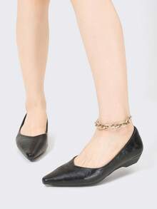 Giày bệt nữ thời trang, thanh lịch, kiểu dáng retro, dễ mang, thích hợp cho nữ. - màu đen - Xem 3