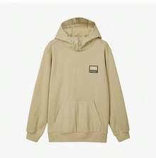 Skechers Áo nỉ chui đầu có mũ lót lông cừu mới về, kiểu dáng thể thao thường ngày. - Màu Khaki - Xem 1