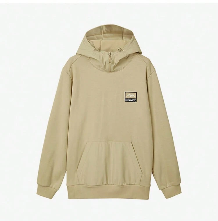 Skechers Áo nỉ chui đầu có mũ lót lông cừu mới về, kiểu dáng thể thao thường ngày. - Màu Khaki - Xem 1