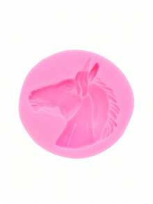 1个粉色液态硅胶材质硅胶模具，狮头和马头形状，用于制作树脂装饰配件、石膏香薰、贴纸、头饰、鞋子和包包装饰品。 - 動物 - 查看 12