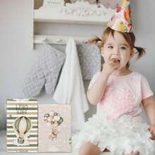 Dtiafu - Pl de  para baby sower 12 ojas pl de  para bé con oso café verde bo de aire caliente para niñas y niños boda baby sower fiesta de cumpleaños 20 x 28 pulgadas - Papel de regalo para bebs - Ver 6