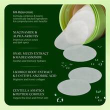 3-PACK Jiiyu Korean Skincare - Anti-Aging, Dark Spot & Wrinkle Minimizing Toner Pads With Centella Asiatica, Snail Mucin, Niacinamide - 300 Ct. - Centella asiatica - Xem 6