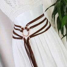 1 pieza Cinturón de cuerda anudado de talla grande, adecuado para mujeres, cadena de cintura estilo nórdico bruja, cinturón de cintura diagonal de trol, accesorio de chamán pagano vikingo, cuerda de cintura estilo bohemio renacentista, cuerda de cintura DIY - C - Ver 4