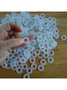 50/30/20/10个装家用管道配件白色硅胶密封防漏垫圈，适用于1/2英寸管道密封，冷热水通用，排水连接，高品质耐热防漏硅胶垫圈，厚度3毫米，经久耐用。 - A - 查看 8