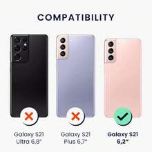 Case Compatible With Samsung Galaxy S21 - With Raised Edges - Suitable For Wireless Charging - Matte Dark Slate, 43341397 - 芥末黃 - 查看 2