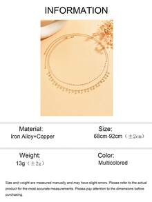 2pcs/Set Fashionable Elegant Crystal Butterfly Tassel Waist Chain, Double-Layer Handmade Pearl Body Chain, Suitable For Daily, Date, Outing, Party Wear. Handmade Chain Length Can Be Customized - Multicolor - View 5