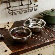 Stainless Steel Chocolate Melting Bowl, Cheese Fondue Melting Pot, Baking Dessert Tools, Caramel Saucepan, Double Boiler Melting Bowl, Wax Melting Pot, Kitchen Gadgets, Heat-Resistant Melting Pot Set - Multicolor - View 14