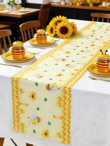 1 buah Taplak Meja Pesta Tema Lebah Sarang Madu, Alas Meja Pesta Kebun Lebah Musim Semi, Alas Meja Sarang Madu Lucu Cocok untuk Pesta Ulang Tahun, Alas Meja Tema Lebah Kuning Cocok untuk Acara Baby Shower, Pernikahan, Pesta Ulang Tahun, Dekorasi Musim Semi, Dekorasi Pesta Tema Lebah Musim Semi, Dekorasi Pesta, Perlengkapan Pesta, Suvenir Pesta - lebah - View 3
