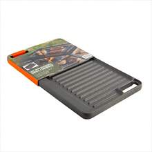 Deluxe Cast Iron Reversible Grill Griddle Plate, Black, 16 X 9 Inch - default - View 9