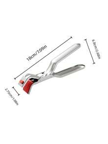 1个/2个装不锈钢耐热夹，厨房碗夹，蒸笼夹，耐热烹饪用具，可安全夹取热碗、盘子和炊具，适用于空气炸锅、蒸锅、烤箱，符合人体工程学的手柄 - 轻巧易用 - 銀色 - 查看 2