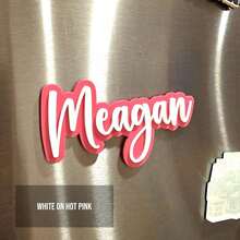 Elegant Name Fridge Magnets, Family Name Magnets, Locker Name Magnets, Personalized Fridge Name Stickers, Multiple Colors Available!, Housewarming Gift - F-word Fridge Magnet - View 5