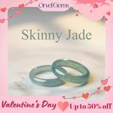 Natural Skinny Jade Ring |   Green Jade Ring US Size 3–13 |   Minimalist Stacking Ring |   Boho Gift For Her |   Polished Finish |   Calm Balance & Natural Elegance - 1 - 查看 9