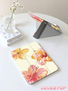 Yellow Hibiscus Case Compatible With IPad Air 11-Inch M3 2025 / M2 2024, Air 5th Generation 2022 , (A16) 11 Inch 11th Generation 2025,Compatible With Samsung Galaxy Tab,Kindle Paperwhite 12th Gen 2024, Clear Back ,Fashion Pattern Protective Case,Autlueomatic Sleep And Wake-Up Function, Airbag Protection, Suitable For Gifts And Office Use - Multicolor - View 4