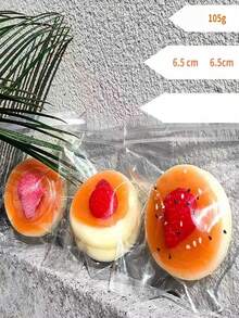 舒缓压力慕斯，草莓蓝莓慕斯奶油软萌玩具，逼真蛋糕造型，舒缓压力，适合节日、生日、圣诞节和派对送礼 - 彩色 - 查看 5