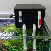 Turtle/Fish Tank Filter With Cover, Circulation Box Filter, Top Filter Water Circulation System, Fish Tank Filtration, Aeration And Bacterial Culture, Biochemical Filtration System, Fish Tank Circulation Filter - Grey - View 6