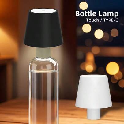 Đèn LED chiếu sáng chai rượu vang cải tiến với cảm biến thông minh và sạc USB Type-C. Đèn tạo không khí có thể điều chỉnh độ sáng này rất lý tưởng cho nhà hàng, trang trí nhà cửa và các bữa tiệc.