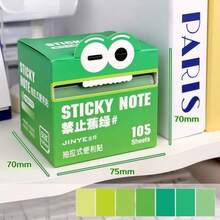 105pcs Transparent Pearl Memo Pads, High-Quality Paper, Gradient Color Cartoon Eye Pattern, Fun And Creative Design. Smooth Writing Surface, Strong Adhesiveness. Suitable For Home, Office, School Organization - Back To School Season - one-size - View 8