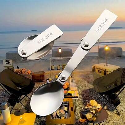 Đây là một chiếc thìa gấp bằng thép không gỉ 304, một dụng cụ nhẹ và di động lý tưởng cho các hoạt động ngoài trời như đi bộ đường dài, cắm trại, mang theo trong ba lô hoặc các bữa tiệc, kèm theo hộp đựng tiện lợi. Có thể sử dụng cho các buổi dã ngoại, họp mặt gia đình và các bữa ăn hàng ngày. Nhỏ gọn, tiết kiệm không gian, dễ cất giữ và là lựa chọn tốt nhất cho cắm trại ngoài trời (có thể tái sử dụng).