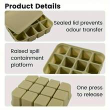 Khay làm đá 12 ngăn bằng silicon có nắp đậy, khuôn dẻo, dễ lấy đá ra. Lý tưởng để làm các loại cocktail/whisky trong suốt, nước dùng và chuẩn bị bữa ăn. Có thể rửa bằng máy rửa chén và tái sử dụng. - Nhiều màu - Xem 7