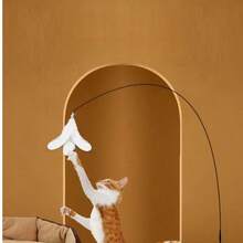 Cat Toy Teaser Wand With Suction Cup, Long Handle Pet Kitten Toys For Self-Entertainment, Pet Supplies - Multicolor - View 4