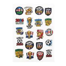 FIFA 美国-加拿大-墨西哥世界杯足球奖杯球迷标志PVC涂鸦贴纸，防水 - 20pcs - 查看 6