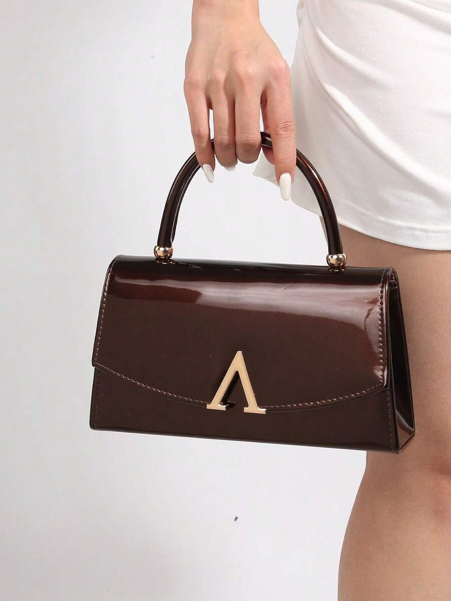 这款优雅精致、低调奢华的纯色漆皮手拿包轻巧便携，适合青少年、女性、大学生、年轻职业人士和上班族。它是办公室、校园、工作、商务、通勤、户外活动、旅行、野餐、派对、婚礼、晚宴和正式晚宴的理想之选。 - 銅色 - 查看 1