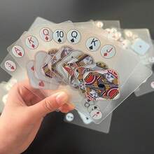 Innovative PVC Transparent Plastic Playing Cards With Crystal Corners, Tabletop Card Games Poker Cards Halloween Christmas Gift - 1 Set - 查看 3