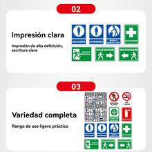 Pegatinas De Advertencia Con Recordatorio De Seguridads, Pegatina De Pared De Advertencia, Juego de pegatinas de advertencia - Colocar - Ver 6