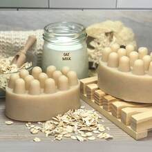 Bộ 5 khuôn xà phòng massage, khuôn xà phòng silicon 4 ngăn để làm xà phòng, khuôn xà phòng dưỡng da, dụng cụ làm xà phòng, khuôn xà phòng gội đầu thủ công. - 1 - Xem 10