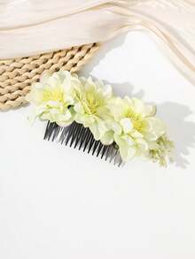 1 pieza Peineta de flores hecha a mano de estilo bohemio para primavera/verano, adecuada para actuaciones de baile, sesiones de fotos, accesorios para el cabello, ambiente de vacaciones en la playa, peineta, tocado, vacaciones, festival, fiesta - Multicolor - Ver 9