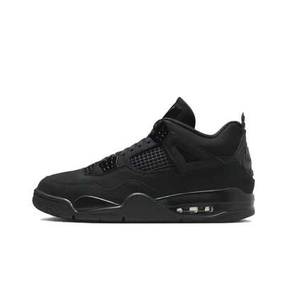  Nike Jordan Air Jordan 4 "Black Cat" - Stylish And Comfortable Mid-Top Retro Basketball Shoes For Men And Women (Black)