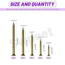300Pcs 5 Sizes 3/4\ 1-1/4\ 1-3/5\ 2\ 2-3/8\ Bronze Hardware Nails Assortment Kit, Steel Nail, Galvanized Nails, Small Nails, Finishing Nails, Wall Nails, Wood Nails, Nails For Concrete Brick - AssortmentKit - View 3