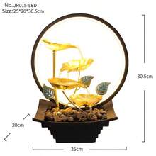 High End Durable Wrought Iron Water Crafts Ornaments, USB Powered Indoor Office Decorations, Desktop Fountain Waterfalls, Both Portable Relaxation And Humidification Functions, Flower Shaped Natural Wind, Zen Design, Suitable For Room Decoration, Valentine's Day, Christmas, Halloween, Mother's Day, Thanksgiving, Easter Day Gifts, And Birthday Housewarming Promotion Gifts. - JR015LED - Xem 10