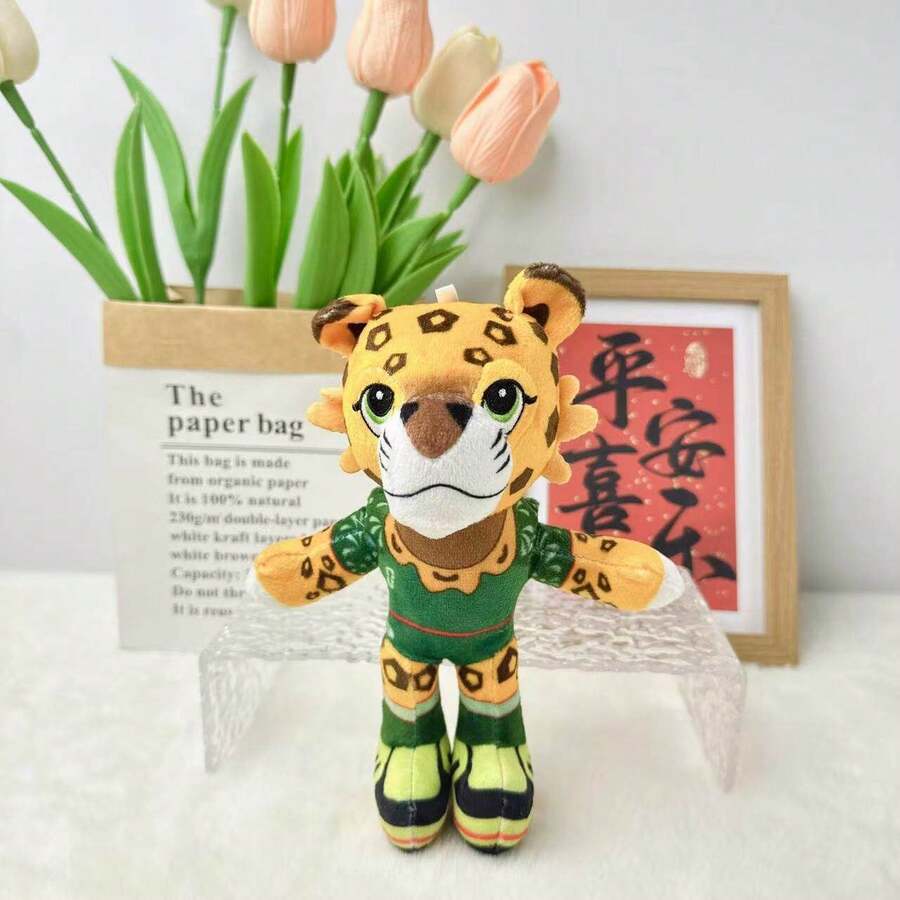 Peluches de 18 cm: mascota jaguar, reno con hoja de arce y águila calva. Juguetes coleccionables de peluche.