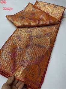 White Latest High Quality African Nigerian Tulle Lace Fabric 2026 Organza Embroidery Guipure Party Wedding Christmas Brocade Jacquard French 1 Yards/5 Yards - A - View 6