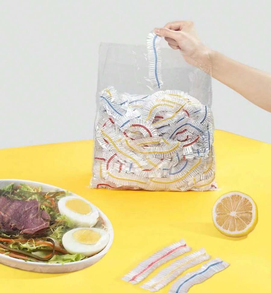 Colorful Cling Film Covers And Food-Grade Disposable Cling Film Bags For Home Kitchen Use, Food Covers For Refrigerator Preservation 3M4A - Colored Plastic Wrap Cover - View 1