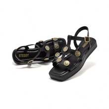 Stessy Shoes Women's Flatform Papete Sandal Cushioned Platform Fashion - màu đen - Xem 5