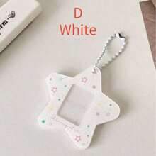 3-Inch Star Photo Card Holder, Cute Keychain Pendant, Student ID Card Case, Photo Protector, Back To School Essential - A - View 9