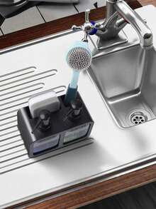 1pc Dual-Head Pump Bottle, Refillable Dispenser For Hand Wash, Shampoo, Body Wash, Lotion, Laundry Detergent, Dish Soap - Multicolor - View 4