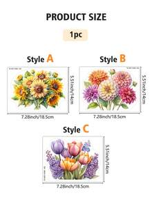 9.25inch X 12.8inch, 1pc SupSticker Fresh Spring Floral & Butterfly Pattern Switch Decorative Sticker, Vinyl/PVC Self-Adhesive Removable, Suitable For Decorating Switches In Living Room, Bedroom, Kitchen, Bathroom, Classroom, Dorm Wall - 1PC - View 3