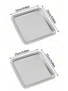 1 个 304 不锈钢方形托盘，工业风格矩形浅盘，咖啡、茶、甜点、蛋糕拼盘，适用于咖啡厅、露台聚会 - 彩色 - 查看 18