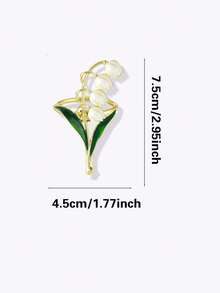 6pcs Delicate Lily Of The Valley Napkin Rings, Suitable For Holiday, Wedding, Party Table Decor, Spring Floral Napkin Holder - Multicolor - View 6