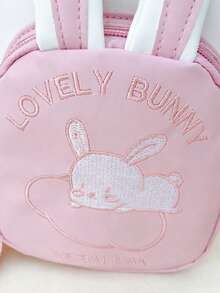 Parent-Child Small Backpack, Stylish Girls' Heart-Shaped Bag, Cartoon Little Rabbit Princess Crossbody Bag - Pink - View 5