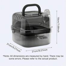 Luxury Transparent Hamster Cage, Double-Deck Large Space Gerbil Habitat, Portable Carrying Cage - Multicolor - View 2