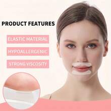 18/5/4 plasturi reutilizabili din silicon pentru lifting facial, concepuți pentru a ridica mușchii faciali, a ameliora oboseala, realizați din silicon transparent și ușori, potriviți pentru lifting facial, cadou excelent pentru Ziua Mamei și sezonul nunților - Multicolor - Vizualizare 8
