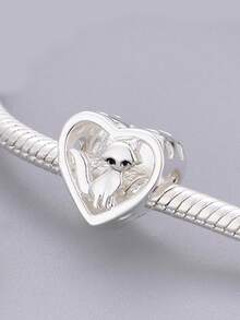 1pc Fashionable Minimalist Niche Design Cute & Healing Animal Series (Sloth, Elephant, Panda, Squirrel, Rabbit, Fox) Beaded Bracelet/Necklace, Creative Daily Versatile DIY Jewelry Gift - Silver - View 7