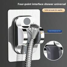 No Drill Showerhead Holder, Adjustable Bathroom Shower Head Rack, Universal Mounting Base - Multicolor - View 4