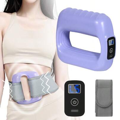 电动筋膜环按摩器，带腰带，8 档振动，肌肉按摩器，便携式 USB 充电，专业轻便的筋膜环，免提操作，是运动员和健身爱好者的理想礼物。