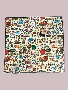 柔软宠物美容裹布，可爱卡通图案 - 宠物防护服，可用于喂食、防抓挠、防逃脱，柔软舒适，易于清洁，适用于美容、洗耳、修剪指甲和收纳，清洁宠物毛巾 - 蓝眼睛的白猫在舒适的环境中放松，猫咪美容布，趣味设计，柔软面料，多用途，无需电池 - 查看 21